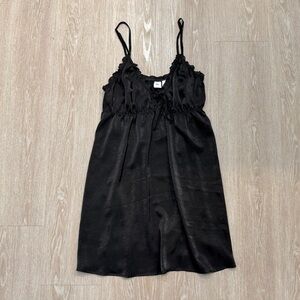 BP Ruffle Satin Slip Babydoll Dress